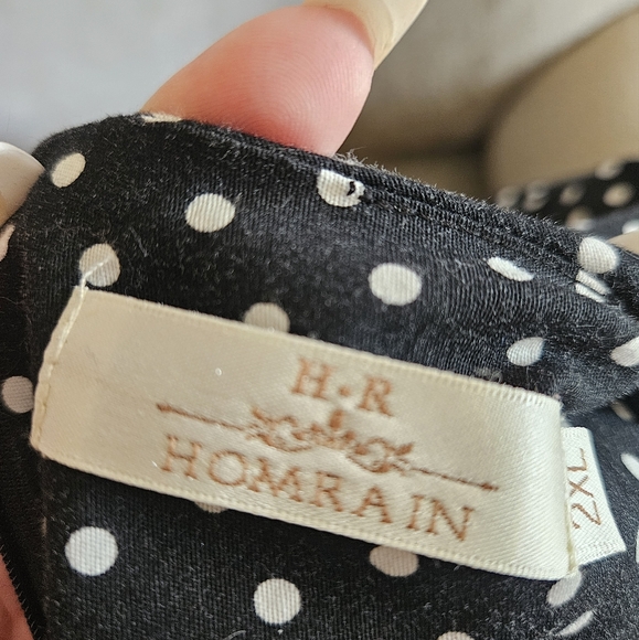 Homraine 2X Black Polka Dot Retro Pin-Up Rockabilly 50's Dress Stretch AL-2104 - Picture 10 of 12